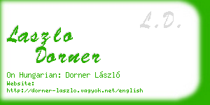laszlo dorner business card
